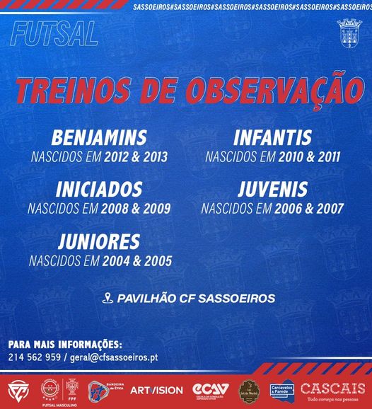 Treinos de observação para a época 2022/23 – Futsal
