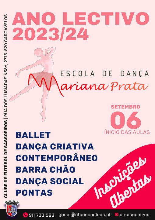 Escola de dança – inscrições 2023/24 abertas