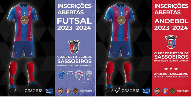 Inscrições abertas 2023/24 – Andebol e Futsal
